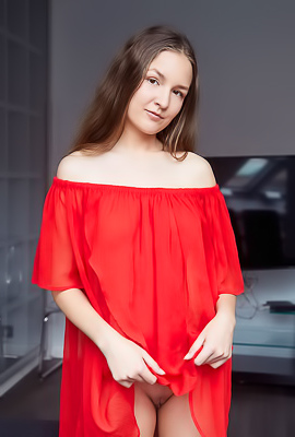 Bellaria Spreads Her Thighs So Her Pussy Lips Open Like Butterfly Wings