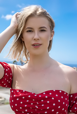 Casey Baring Her Lovely Breasts And Peachy Booty To The Warm Summer Breeze