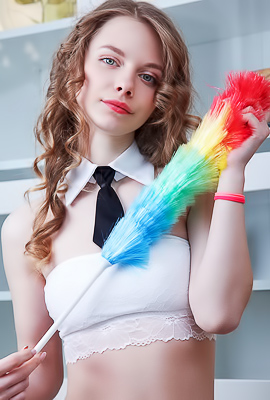 Siya Dressed For Cosplay Fun In A Flirty Housemaid Ensemble