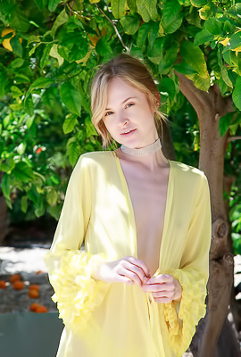 Alice May Her Long Legs Kicked High And Wide And Her Sexy Small Breasts Bared To The Warm Breeze