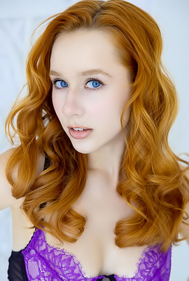 Lila Rouge Her Long Wavy Hair Cascading Like Liquid Copper