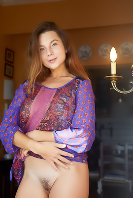 Belka - Sheer Dress Reveal - Ukrainian Hairy Pussy