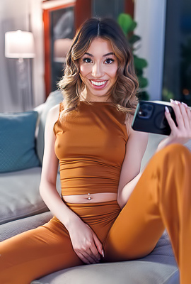 Camila Cream Slips Her Fingers Between The Folds Of Her Bare Twat