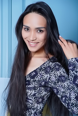 Rezza Teasingly Lifts Her Dress Revealing Her Hairy Pussy As She Spreads Eager Thighs Invitingly