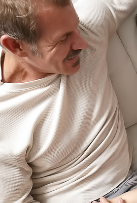 Wearing Only Lingerie Jesse Rides Husbands Throbbing Cock On The Couch
