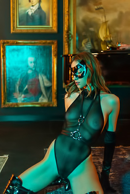 Nastasia Celeste Enigmatic In Moonlit Masks And Heels